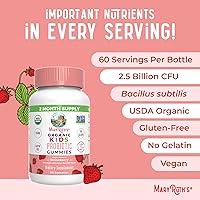 Vista 7 de MaryRuth Organics Probióticos para niños para la salud digestiva Gomitas probióticas USDA Suministro de 2 meses Probióticos para niños Apoyo