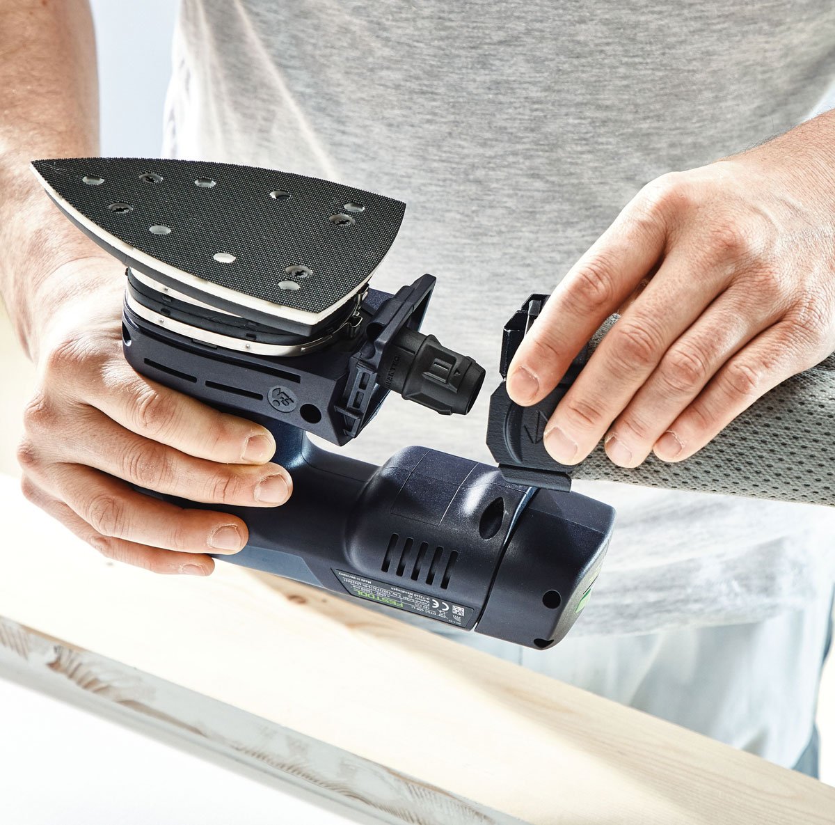 Festool DTSC 400 Ponceuse Delta sans Fil 18 V - Li-Ion Basic