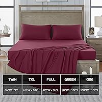 Vista 5 de FreshCulture Sábanas encimeras individuales solo paquete de 2 Sábanas planas de calidad de hotel Microfibra cepillada Ultra suave y transpirable