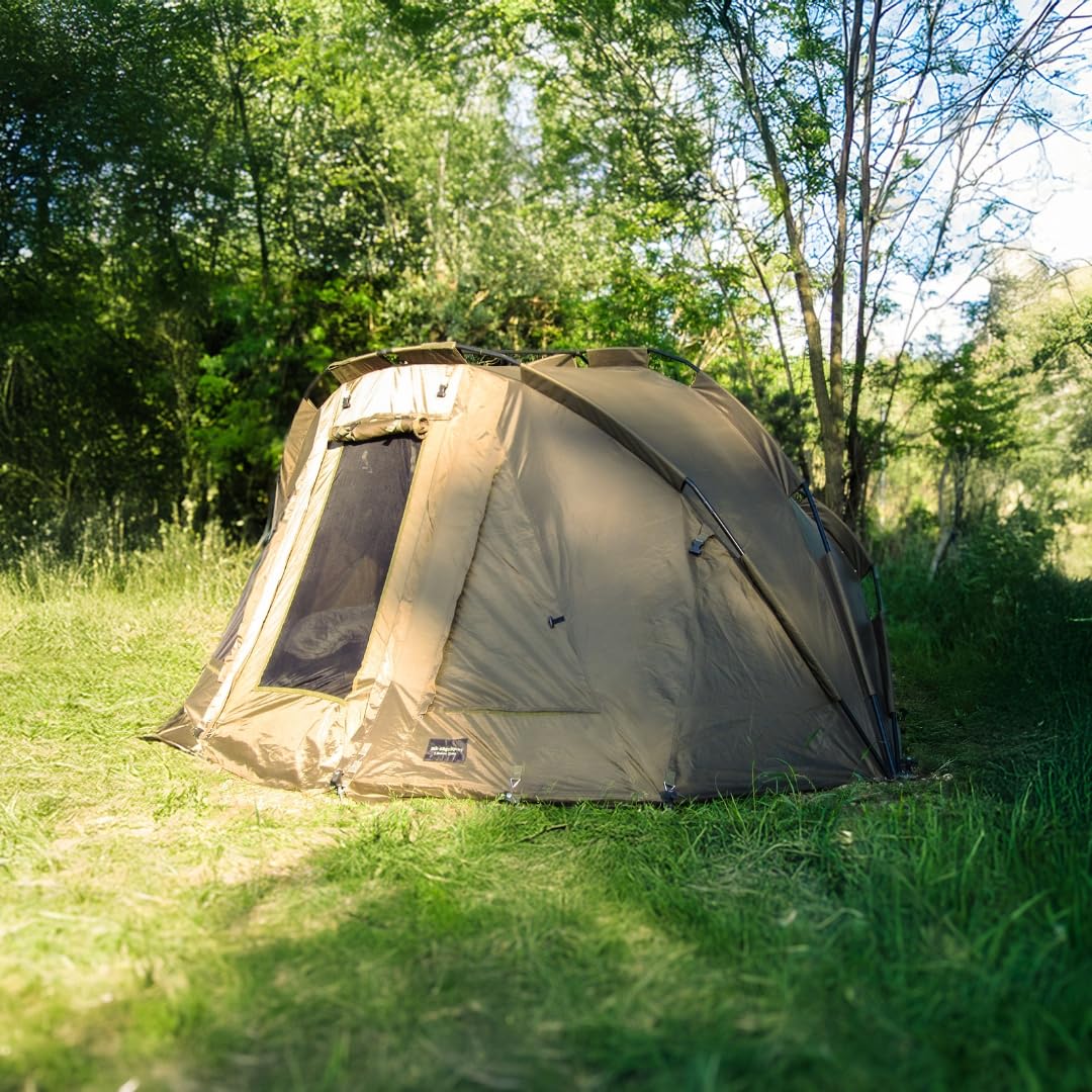 MK-Angelsport 5 Seasons 2 Mann Karpfenzelt Dome + Überwurf