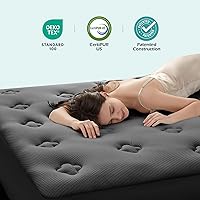 Vista 5 de Hansleep Cubrecolchón de espuma viscoelástica tamaño individual, cubrecolchón de espuma individual de viscosa derivada del bambú, funda de colchón