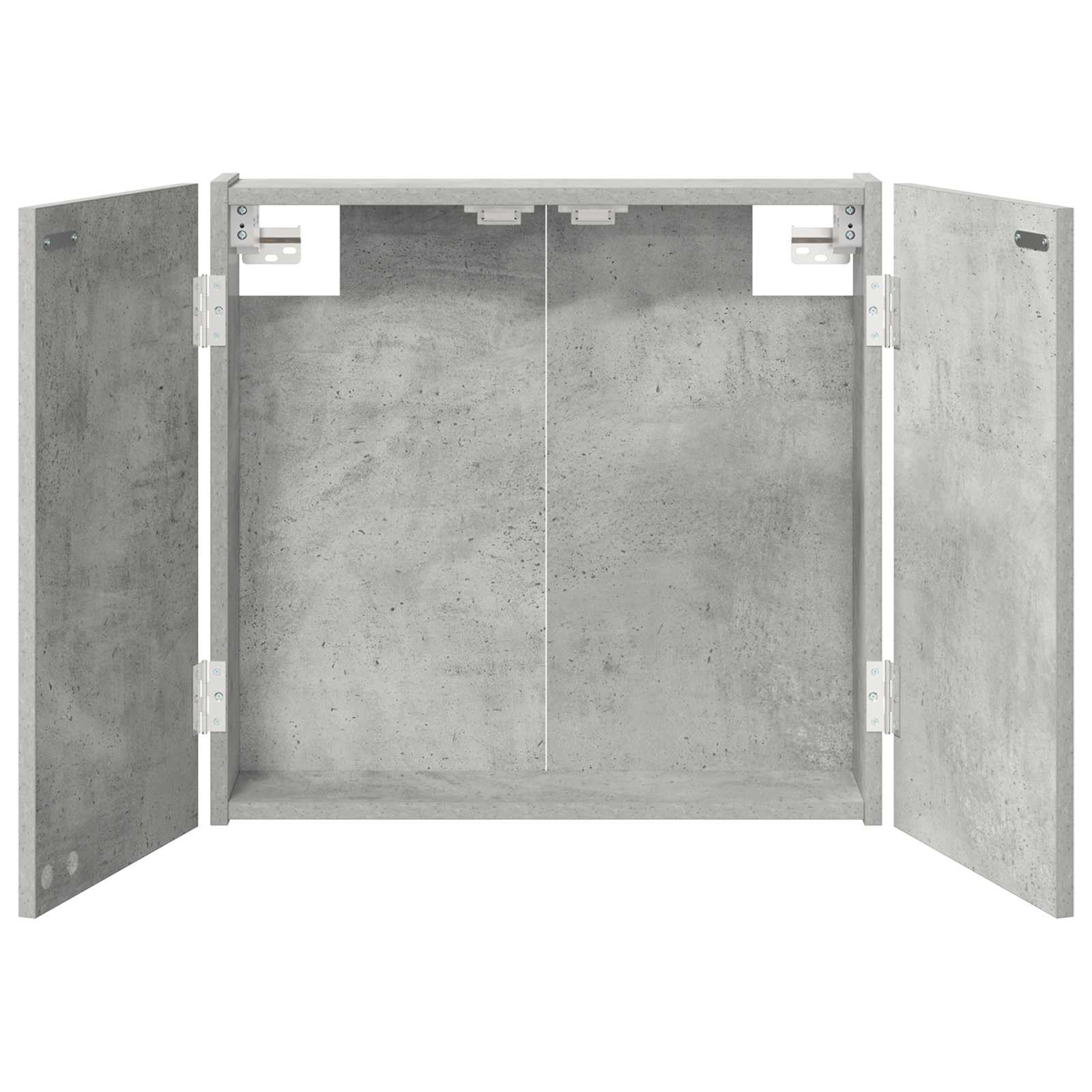 Szafka do darta z materiału drewnopochodnego, szafka do darta na tarczę, betonowa szara, 56 x 12 x 63 cm, zamknięcie magnetyczne, montaż ścienny