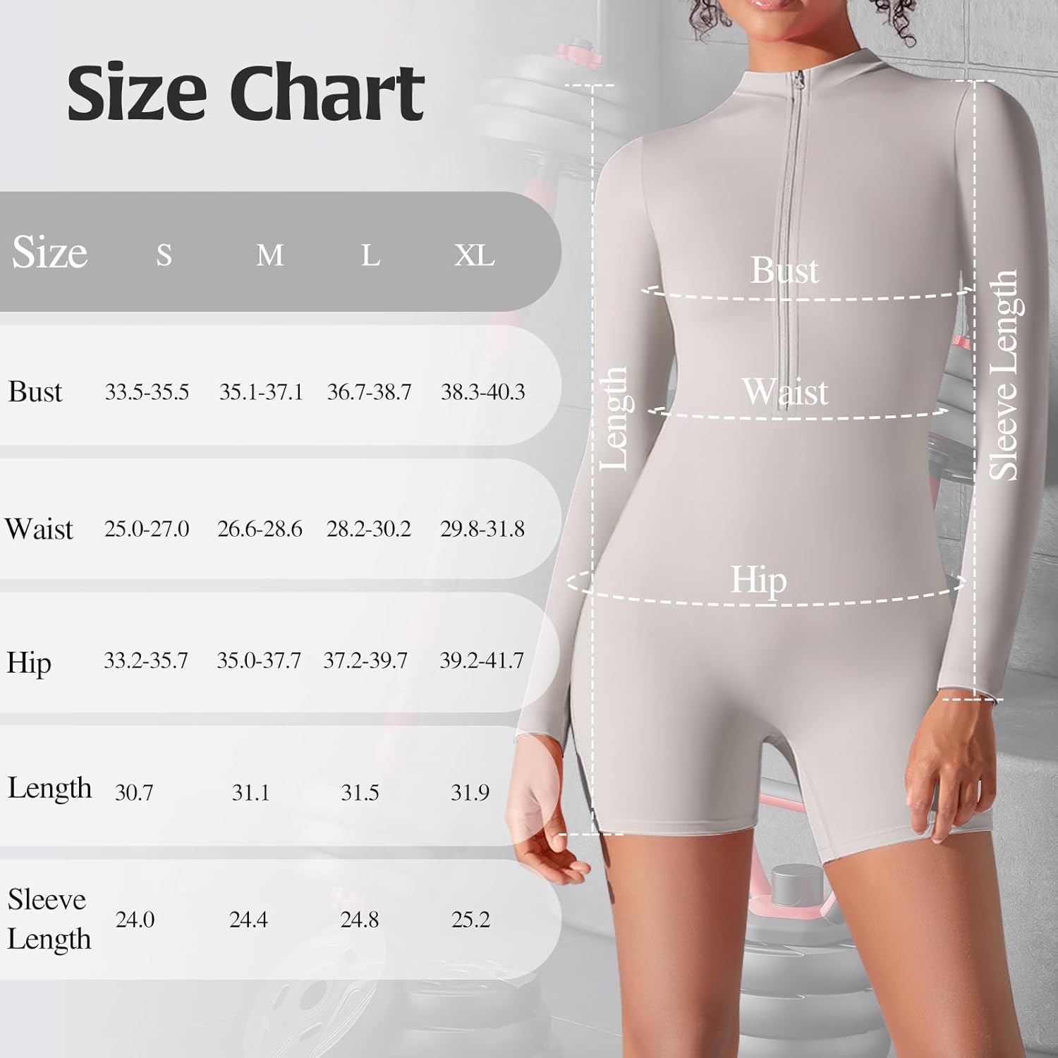 JBT Women Workout Jumpsuit One Piece Zip Up Rompers Long Sleeve Tummy Control Yoga Gym Bodysuit Bodycon - Image 8