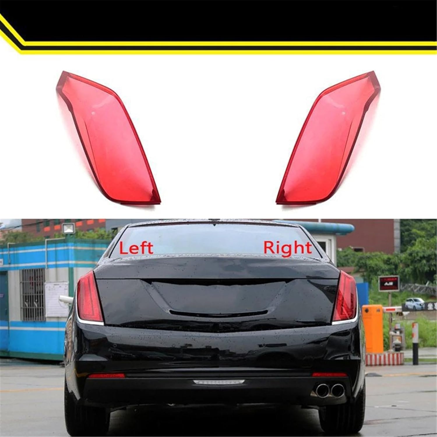 tail light lens Compatible With Cadillac For CT6 2016 2017 2018 Auto Rear Lampshade Car Taillight Brake Lights Turn Lamp Shell(A pair)