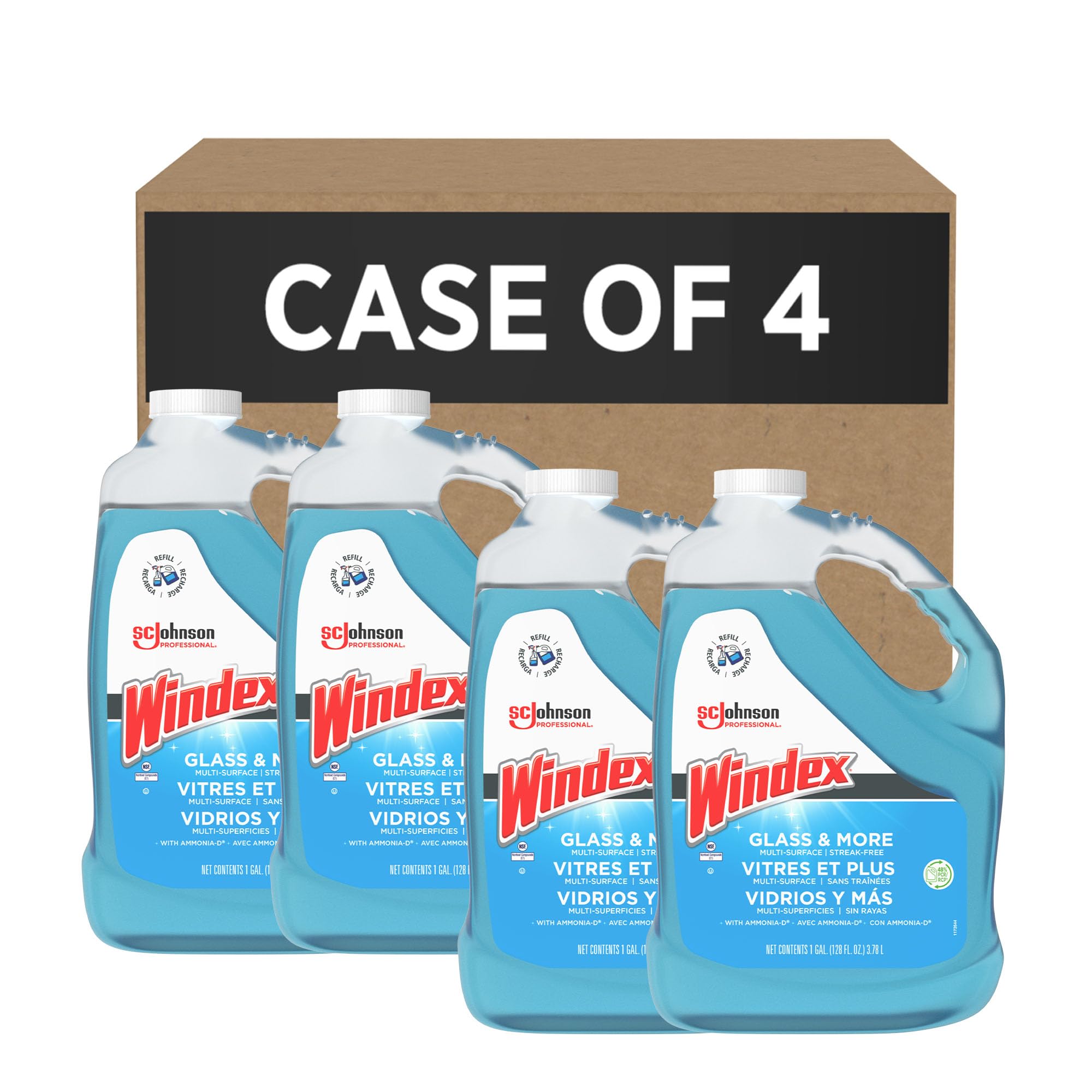 SC Johnson Windex Refill 1 Gallon 4 Count