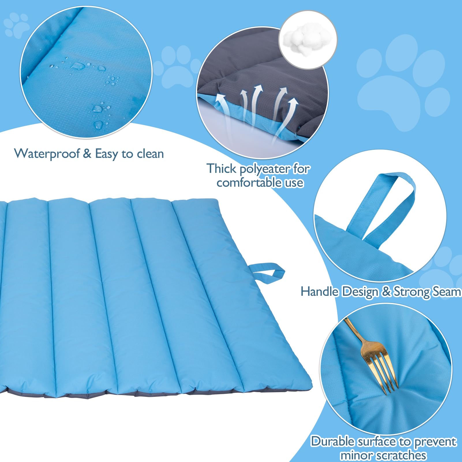 Kritter Planet Waterdichte kattenmat, draagbaar, wasbaar Kritter Planet Waterdichte kattenmat, draagbaar, wasbaar