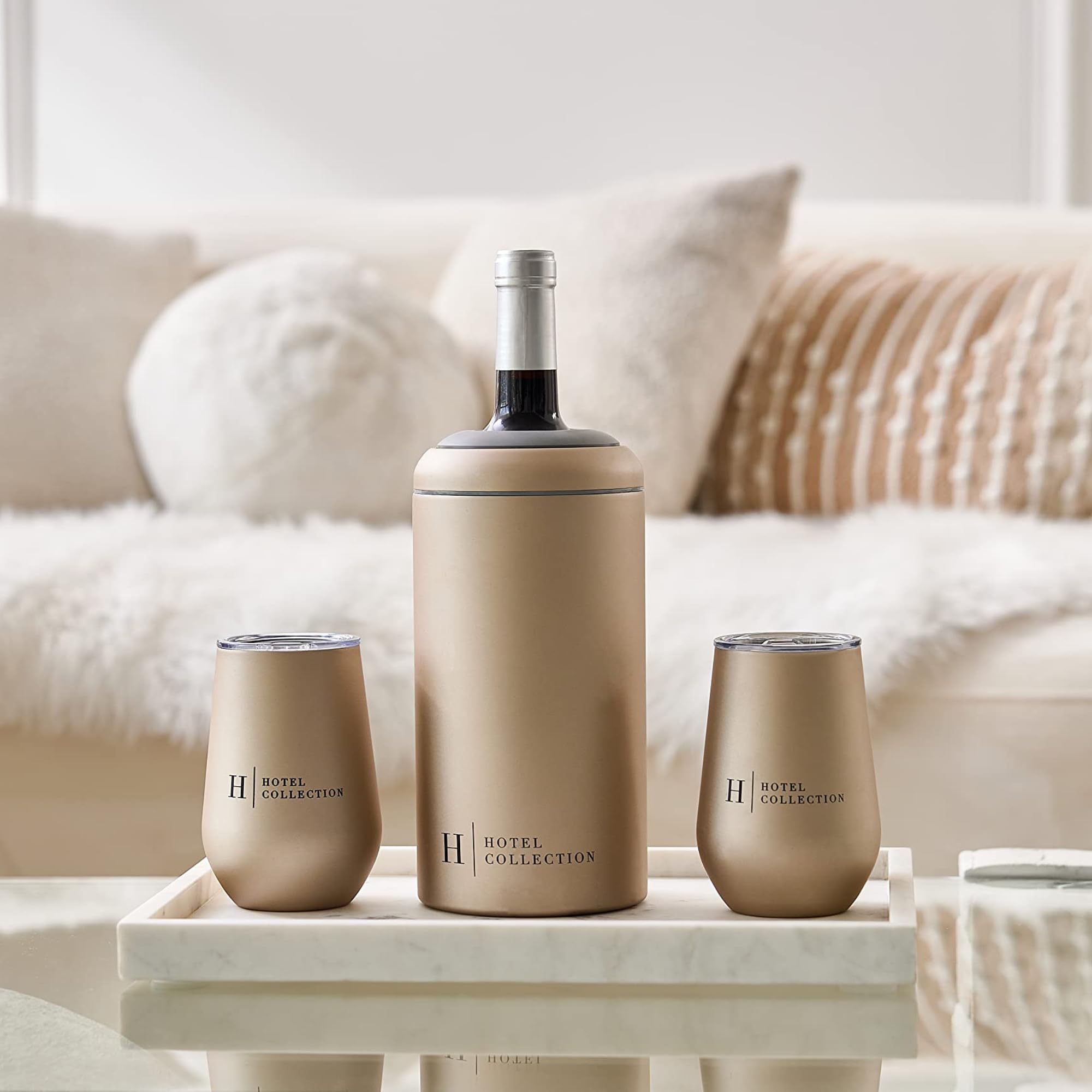 Hotel Collection | Wine Chiller & Tumbler Set | Elegant Stainless Steel Insulated Wine Cooler and two Wine Tumblers Duo for Perfect Wine Moments. — Amazon image 6