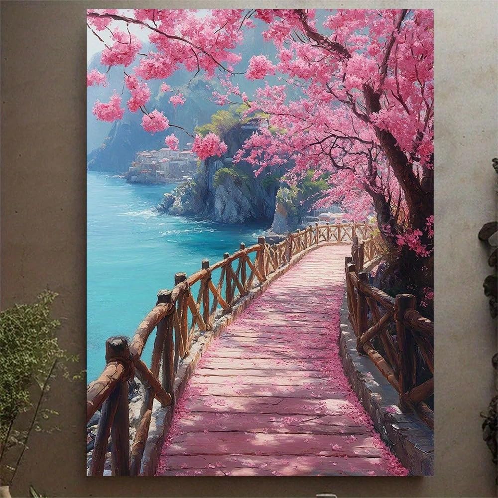Tableau sur toile de haute qualité paysage marin rose - 8