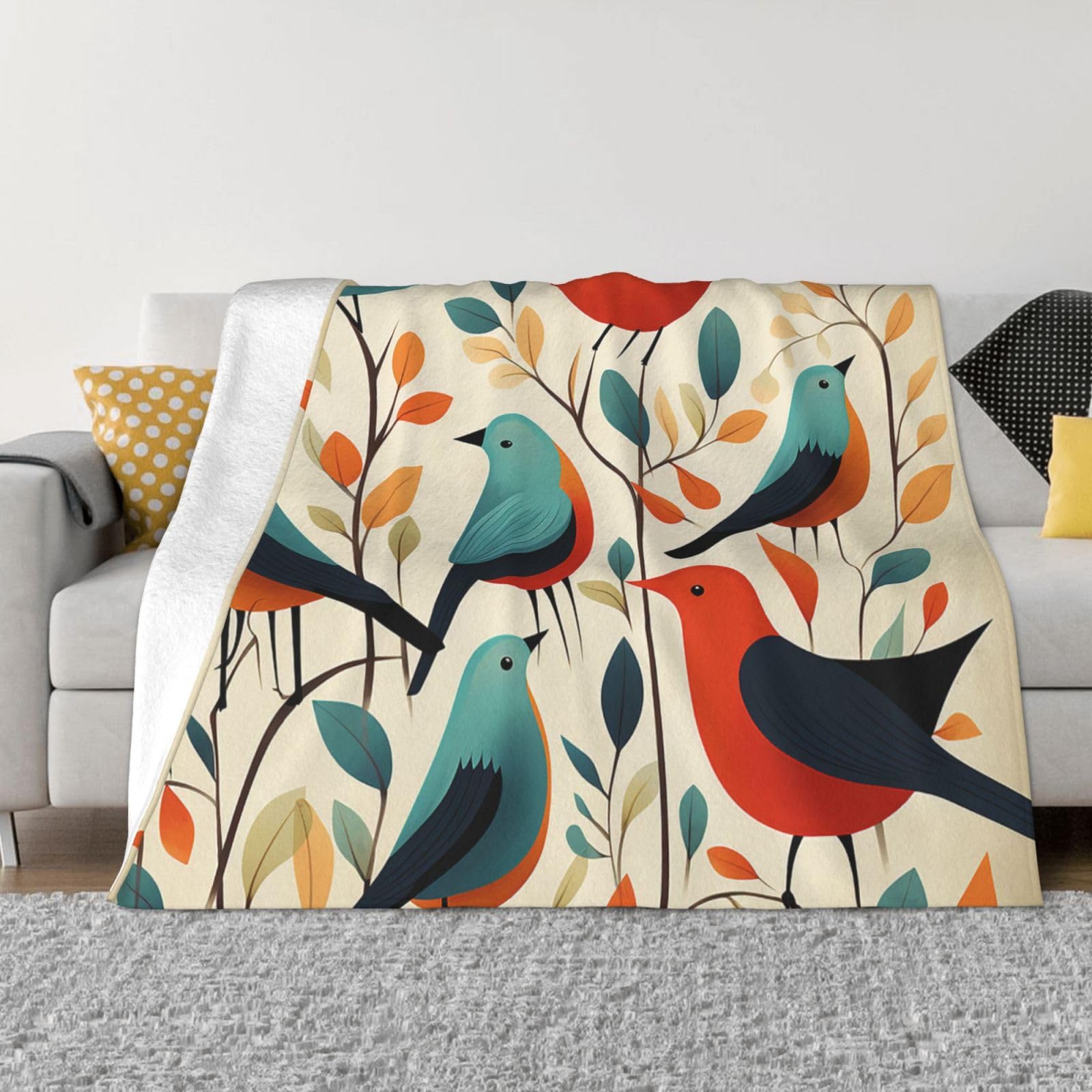 Couverture polaire en flanelle douce pour lit et canapé légère 101x76 cm