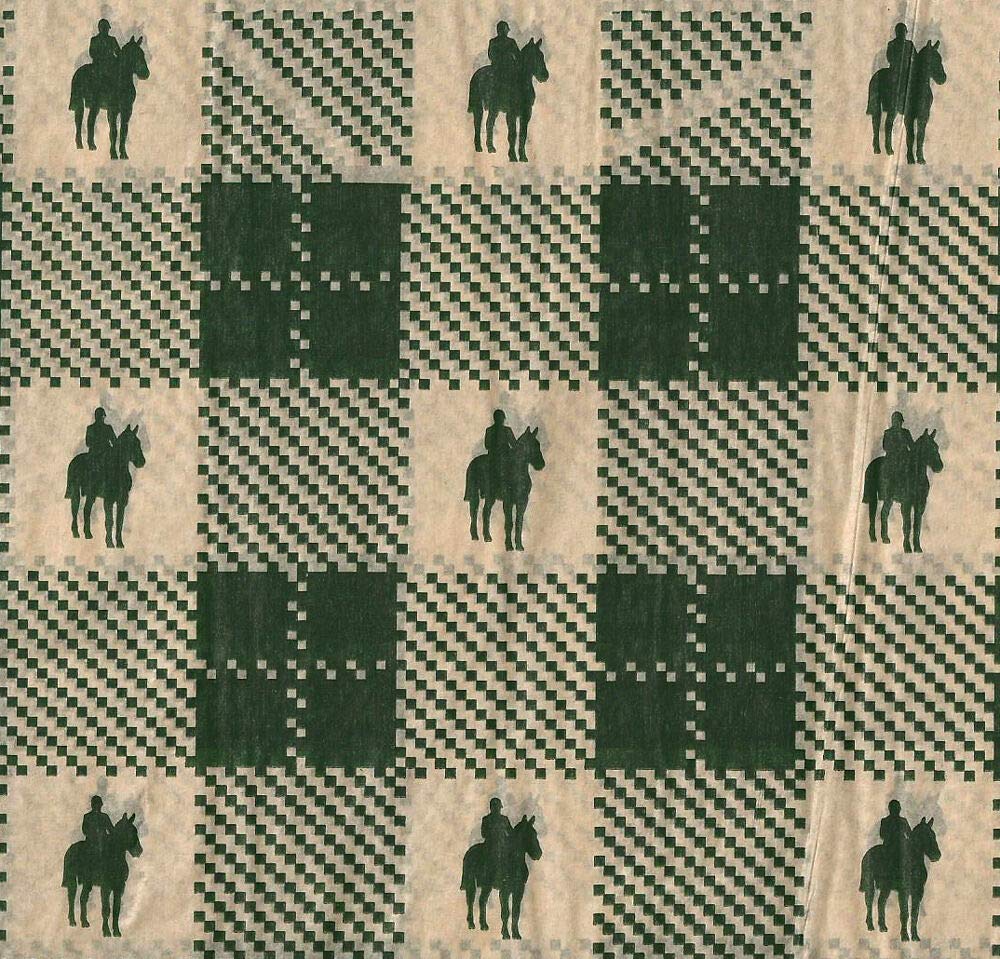 Primitive Tissue Paper/Equestrian English Horse Plaid Tissue Paper Masculine/Party Supply #121896260
