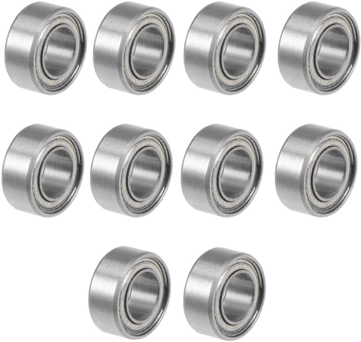 Donepart Precision MR52ZZ Small Bearings, 2mm ID 5mm OD 2.5mm Width, MR63ZZ Double Shielded Deep Groove Micro Bearing, Premium Quality for Small-Scale Applications (10)