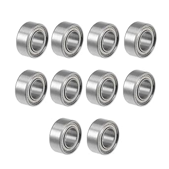 Donepart MR63ZZ Ball Bearings, 3mm Bore ID, 6mm OD, 2.5 Width Double Shielded Deep Groove Precision Ball Bearing (10 Pack)