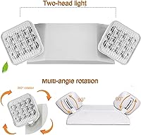 Vista 11 de LED Emergency Lights for Home Power Failure, 24 Pack with Battery Backup, Commercial Dual Head Emergency Light Fixture AC110V/277V