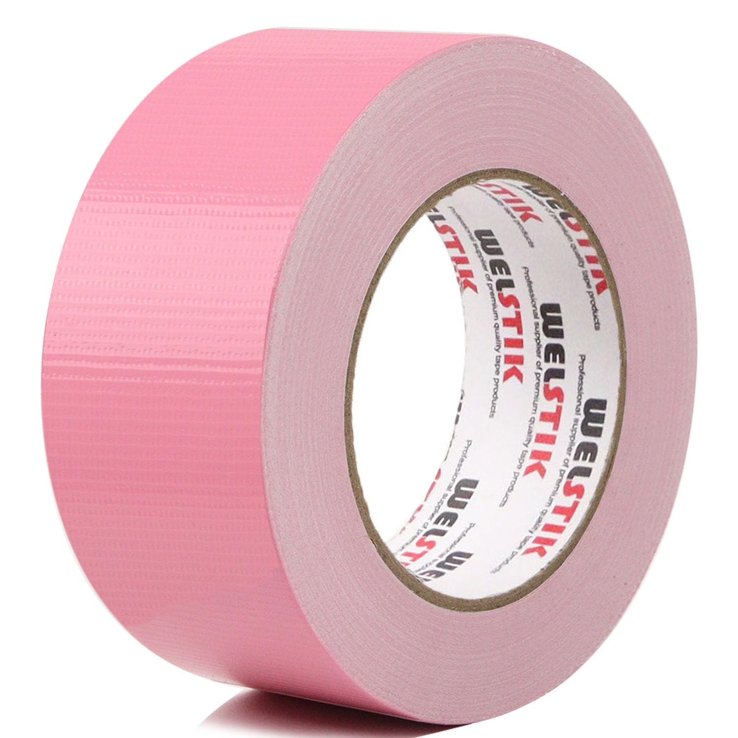 WELSTIK Professional Klebeband Rosa, wasserdichtes Klebebandgewebe, farbiges Gaffer-Klebeband für Reparaturen, Heimwerken, Basteln, Verwendung im Innen- und Außenbereich, 50 mm x 41 m, rosa