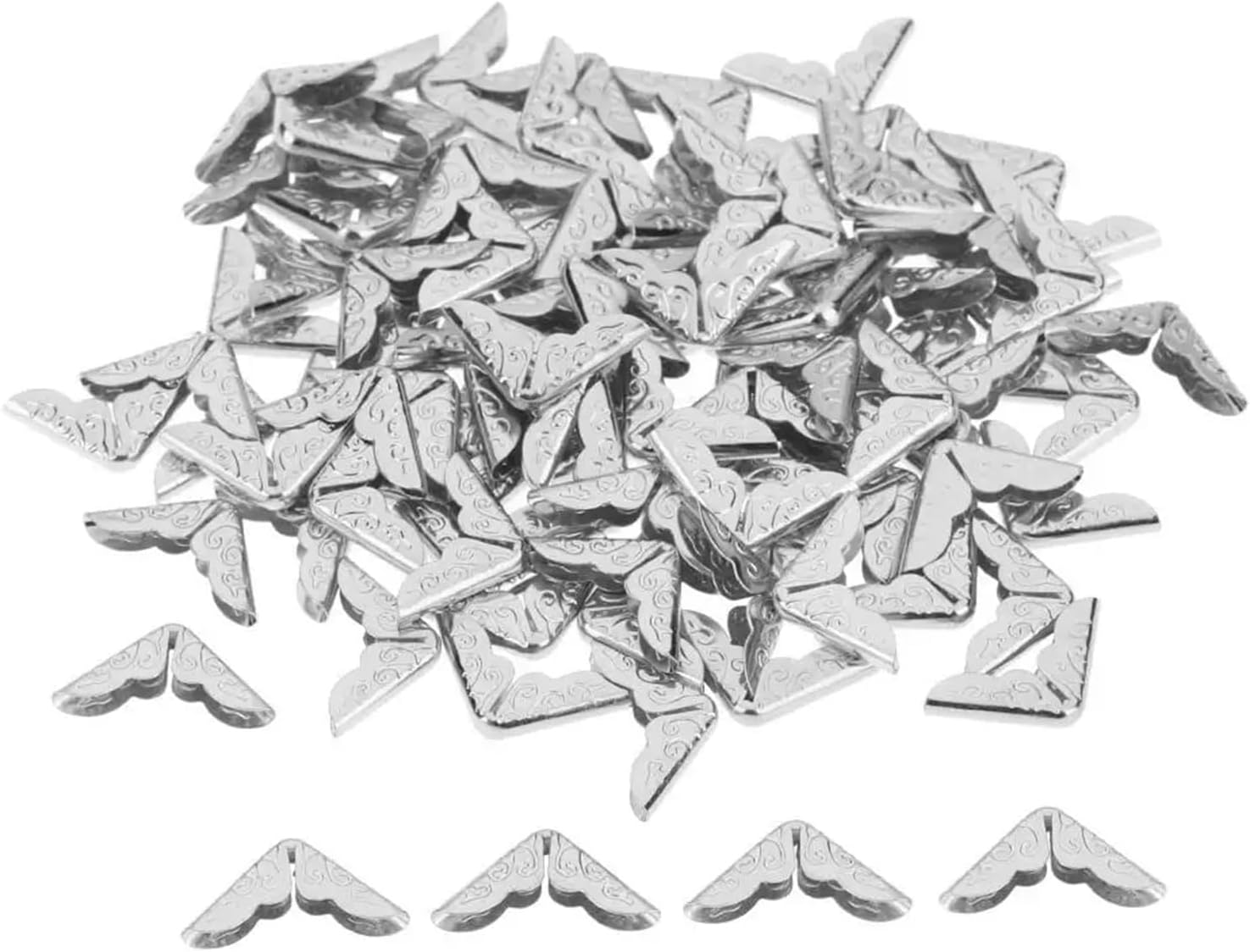 1000pcs Metal Book Corner Protectors Gold Silver Scrapbooking Album Photo Card File