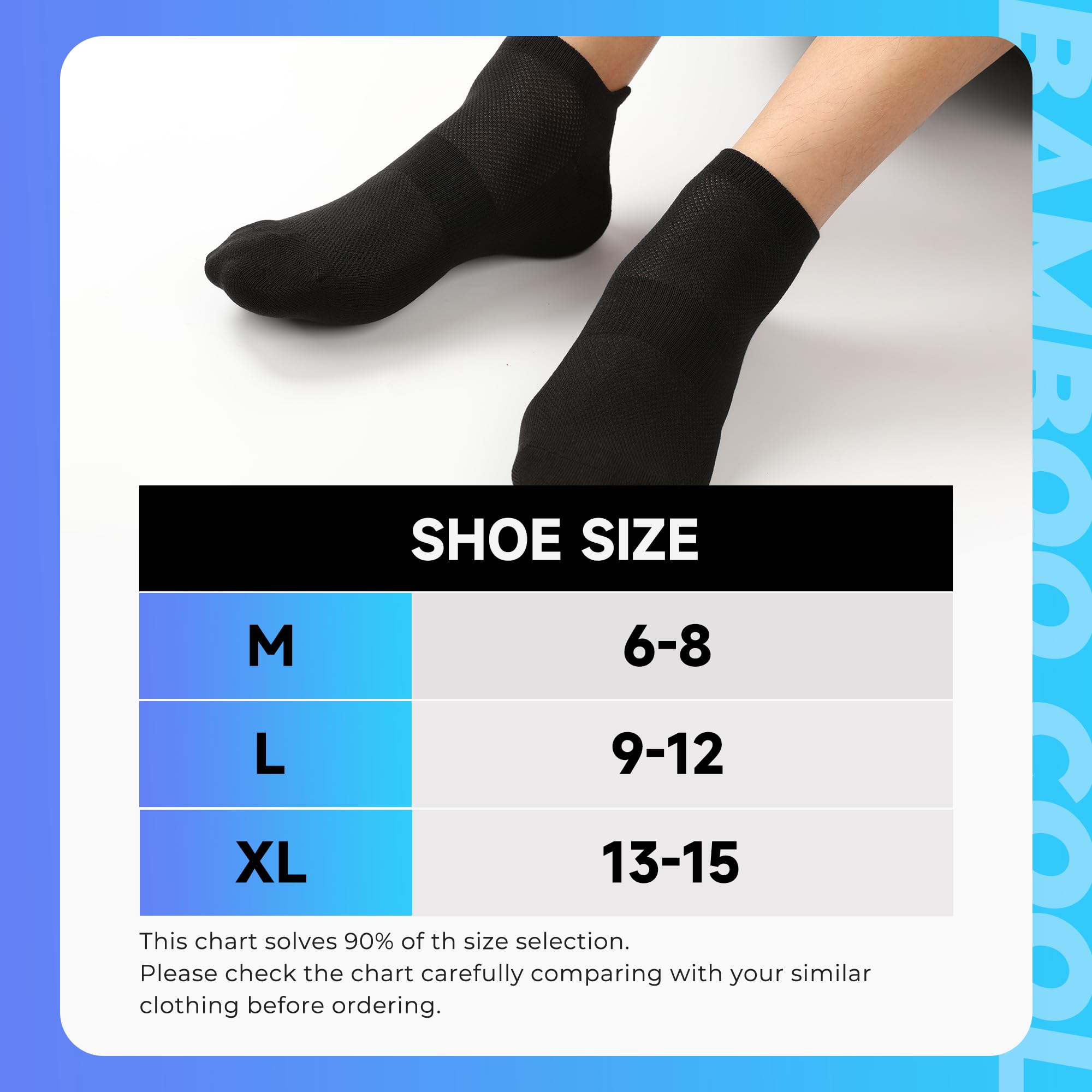BAMBOO COOL Herren-Knöchelsocken, athletisch, niedrig geschnitten, Fersenlasche, gepolstert, feuchtigkeitsableitend, atmungsaktiv, 8 Stück