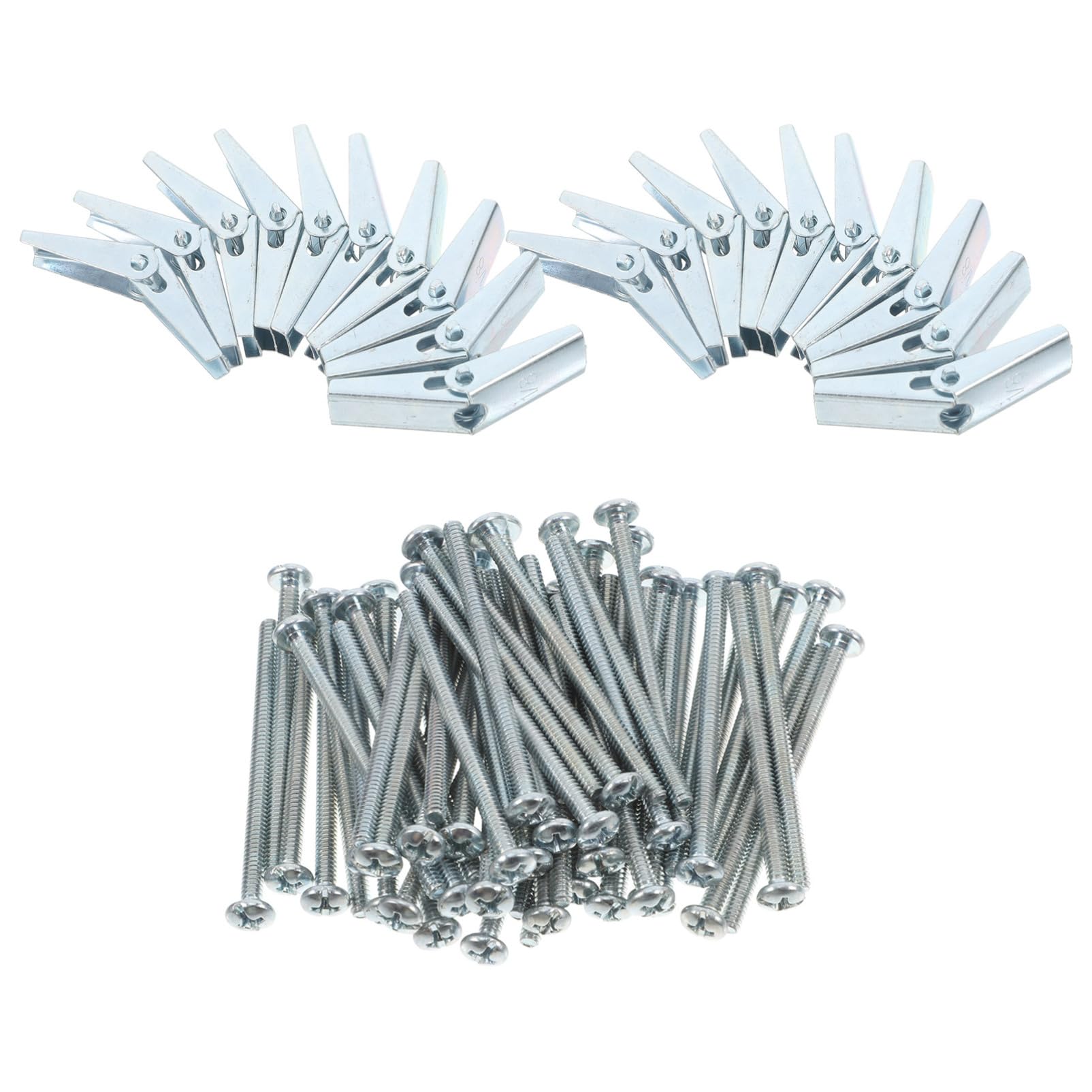 PRETYZOOM Microwave Installation Screws 60pcs Drywall Anchor Kit Heavy Duty Toggle Bolts for Secure Mounting