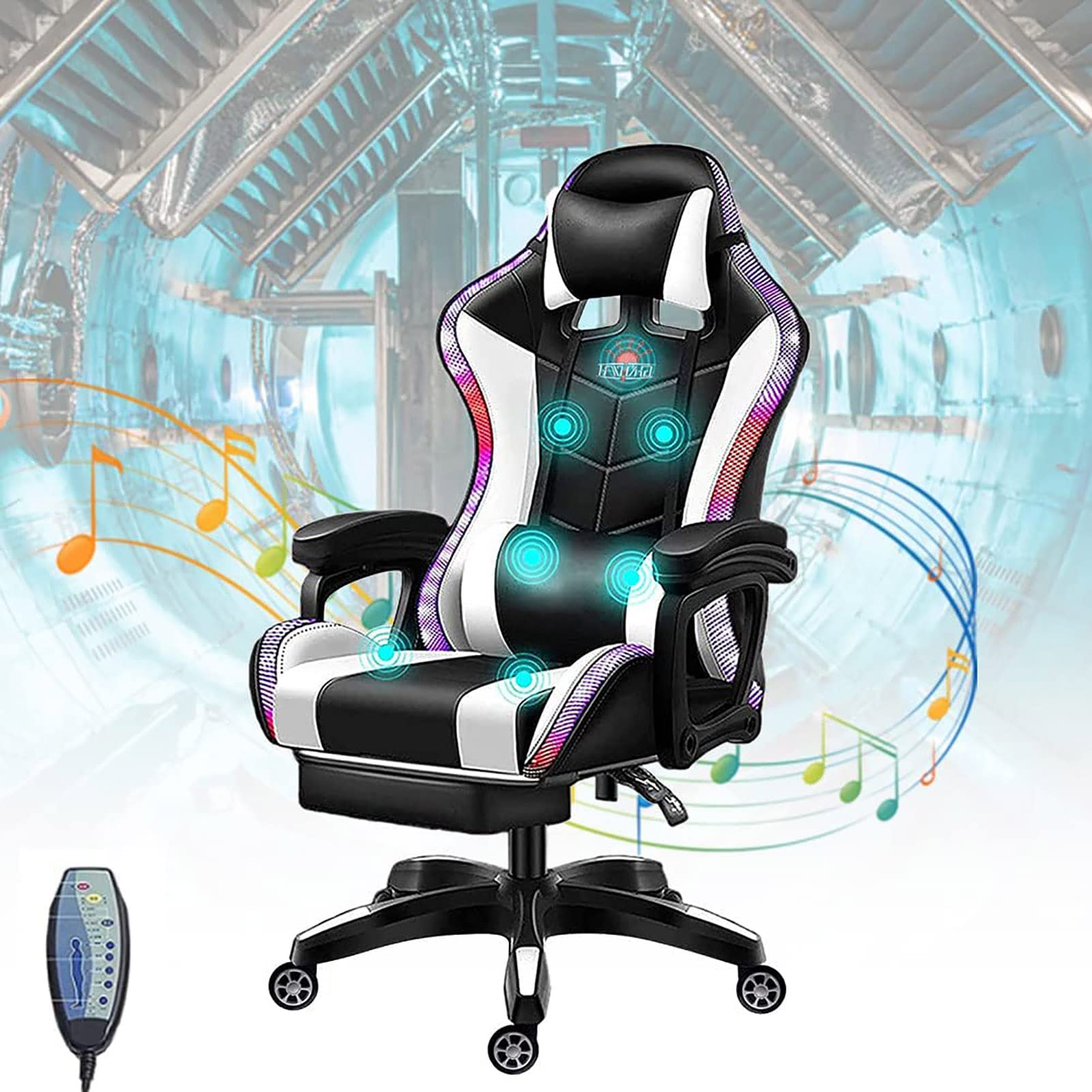 Chaise de jeu de massage pour adolescents et adultes idéale pour le gaming