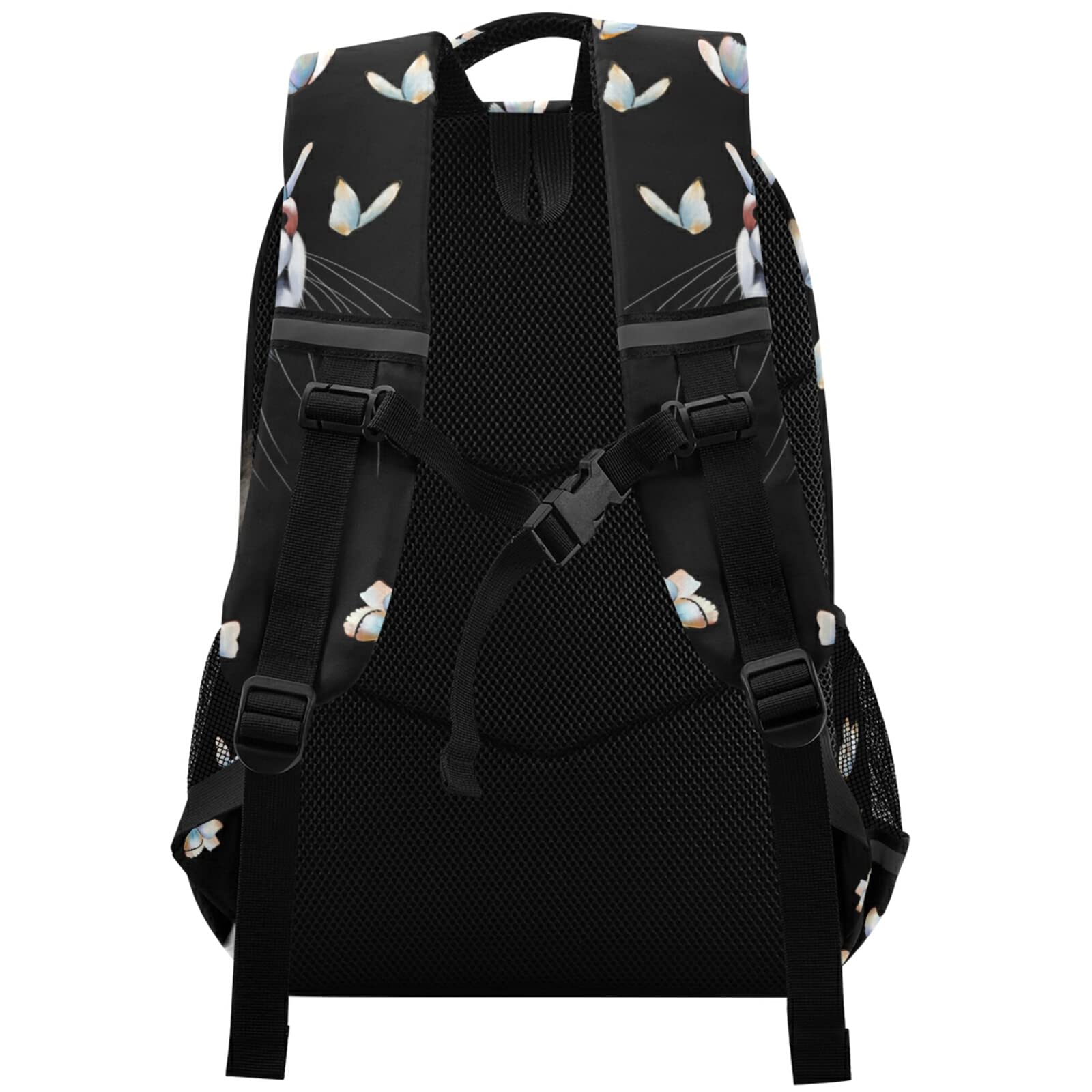 ALAZA Cute Cat Kitten with Butterfly Backpacks Travel Laptop Daypack School Book Bag for Men Women