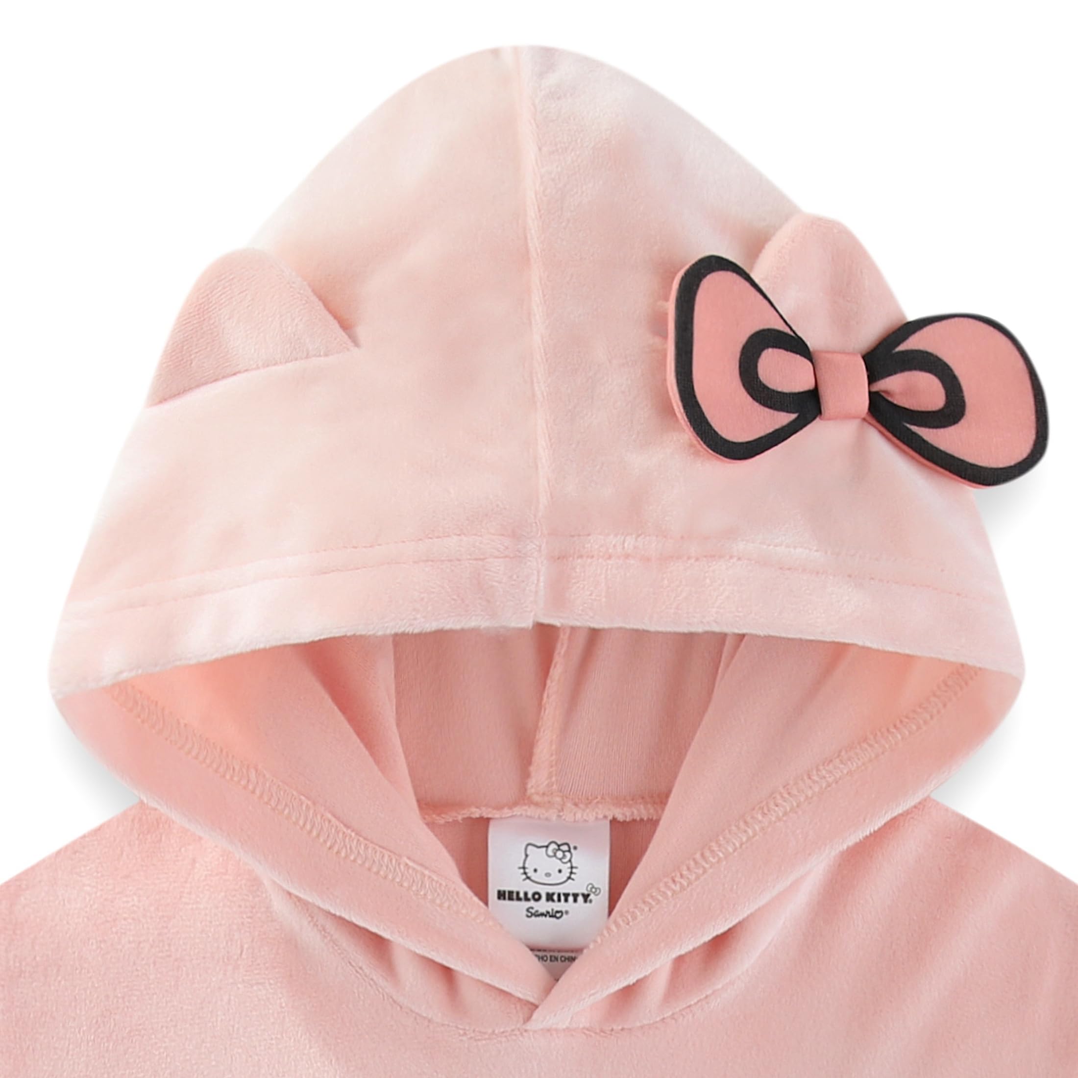 Hello Kitty Sanrio Mädchen-Kapuzenpullover und Velours-Hose für große Kinder