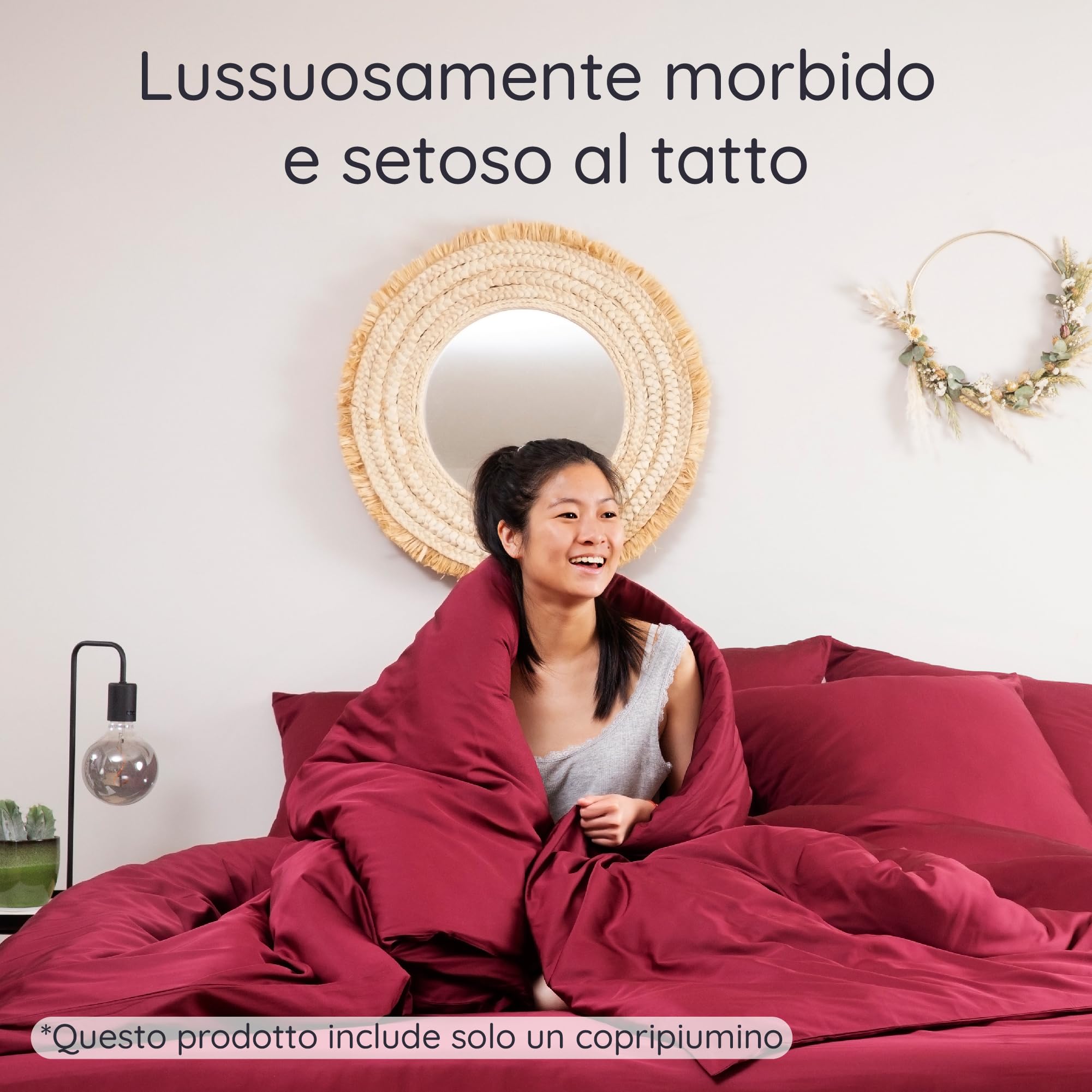 Copripiumino In Bambù Bambaw 135x200cm - Ipoallergenico, Termoregolatore, Color Beige - Foto 7