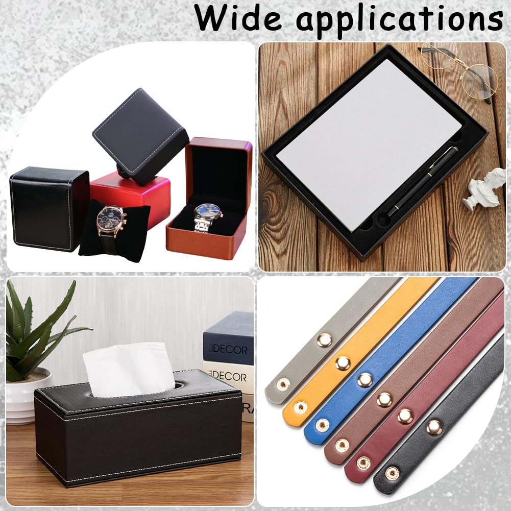 craspire 51 x 11.8 Zoll Buchtuch Zum Binden von Büchern Weißes PU Ledergewebe Oberfläche Mit Lasermuster Vlies Basisschutz Schutz Für A4 A8 Buchumschläge Alben Scrapbooking DIY Buchtuch