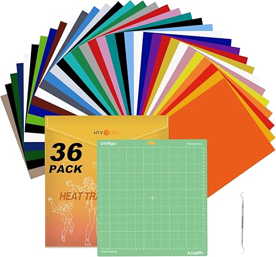 HTVRONT HTV Heat Transfer Vinyl Bundle 36 Pack 12 x 10