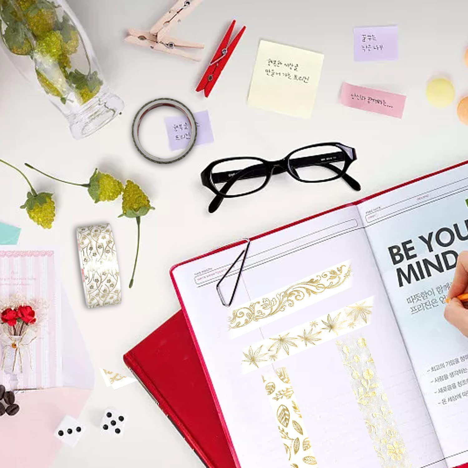 Nastro Adesivo Decorativo Washi In Lamina Arcobaleno