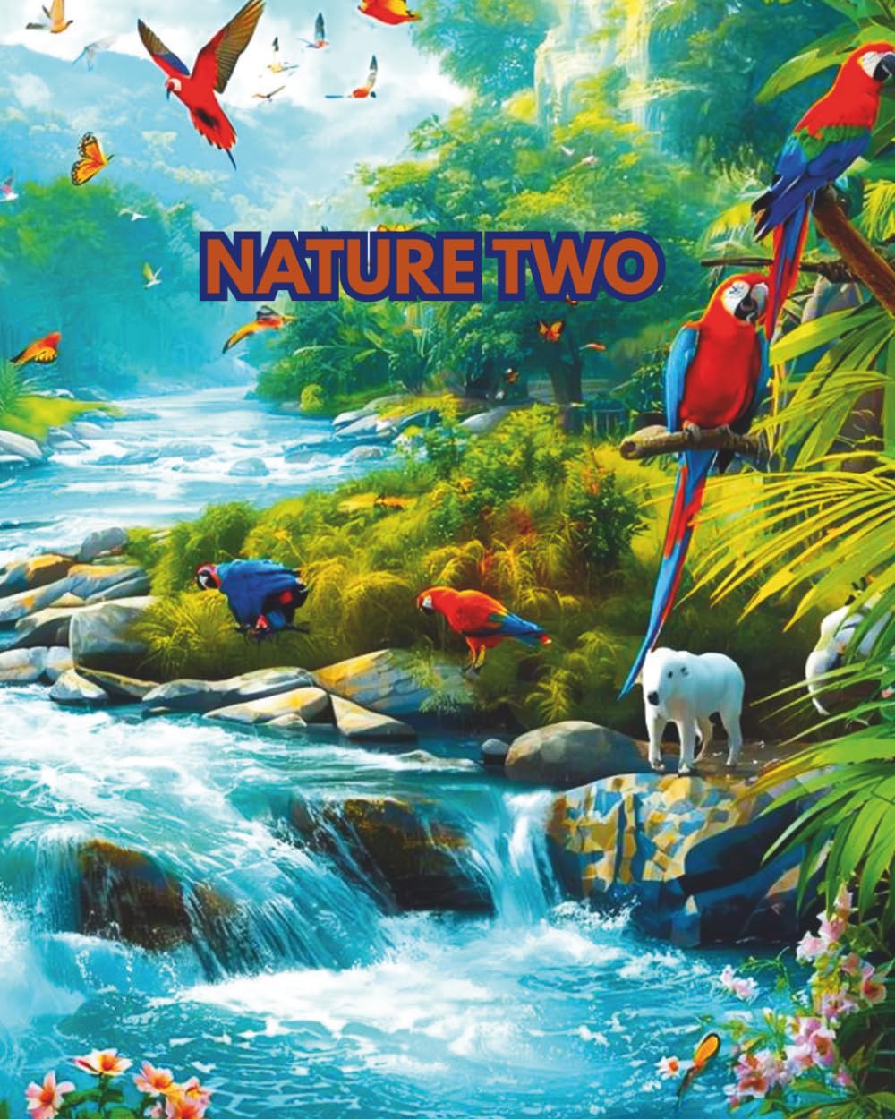 NATURE TWO: A NATURE COLOURING BOOK FULL OF FLOWERS, TREE'S , BIRDS AND BUTTERFLIES. (LIMITED EDITIONS)