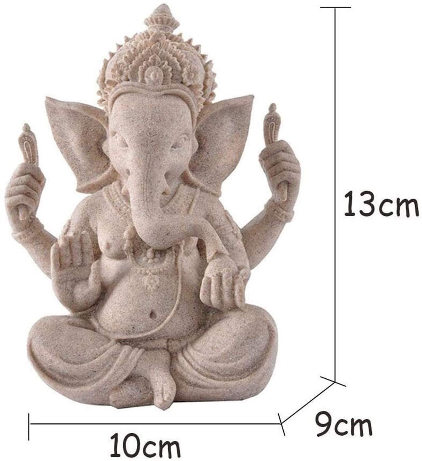 Amazon.co.jp: 彫像庭の装飾品屋外ガネーシャ仏象座っている家と装飾