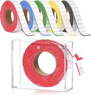 5 Roll Double Sided Foam Tape for Crafts 0.75 x 0.5 Inch Pre-Cut Foam Mounting Tape with 1 Acrylic Storage Box Square Foam Dots Double Sided Adhesive Fit Arts Sewing DIY (5 Roll Colored+Box)