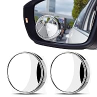 IRYNA 2 Pcs Blind Spot Mirrors, 360° Rotate Sway Silver...