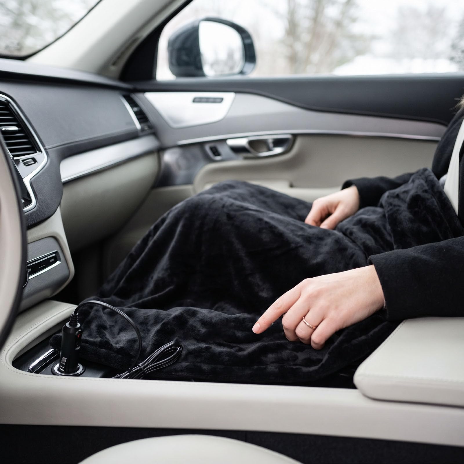 Acouto Couverture Chauffante pour Voiture 150 X 99 Cm, 3 Réglages de