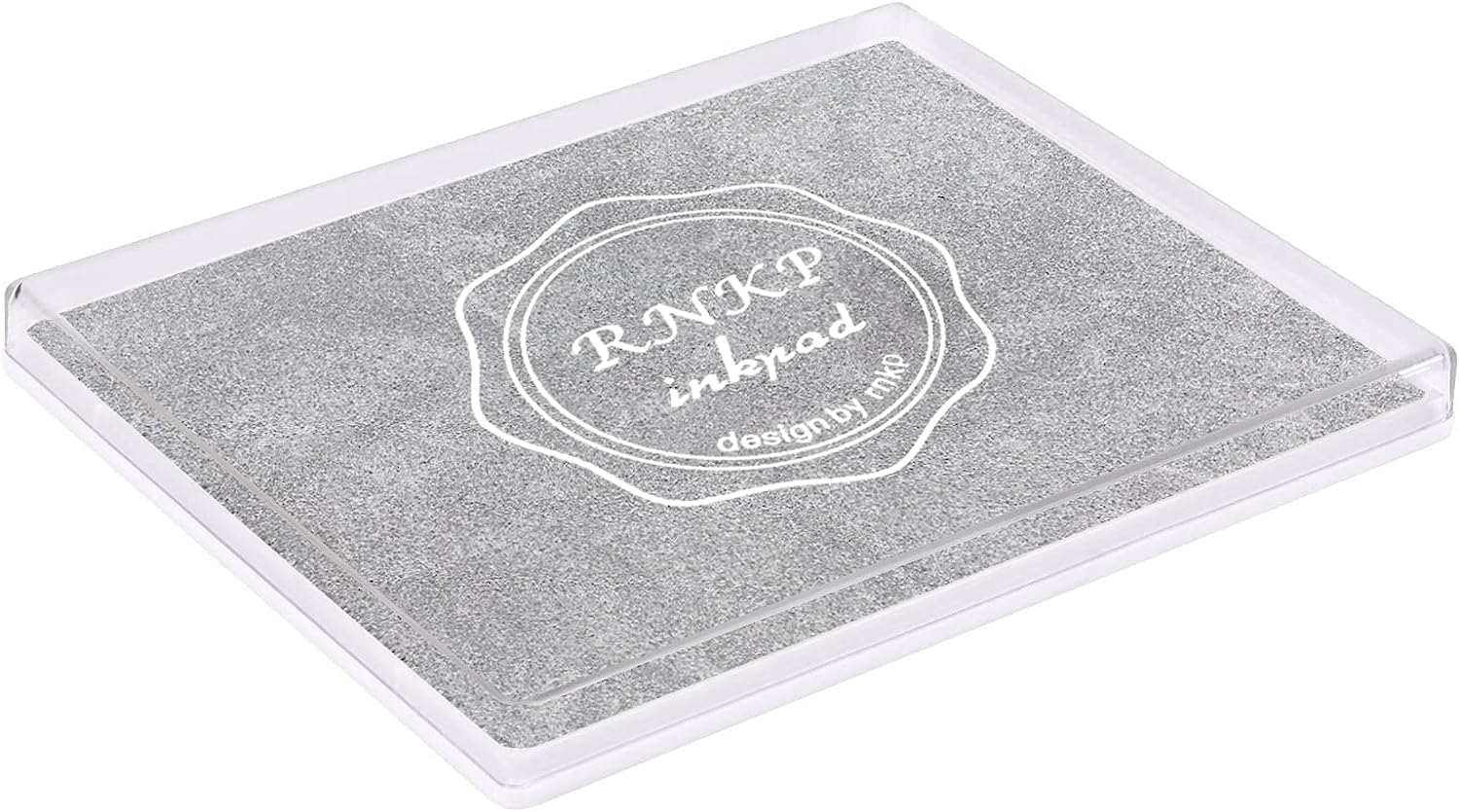RNKP Large Silver Ink Pad for Rubber Stamps, 4.7 × 4 inch Ink Stamp Pads Permanent for Paper Wood Fabric…………