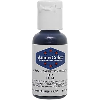 Amazon Com Americolor Soft Gel Paste Food Color 75 Ounce Teal Kitchen Dining