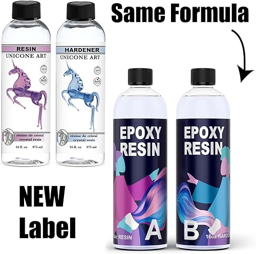 Miniatura 8 de Resina epoxi para arte, perfectamente transparente, no tóxica, fácil de mezclar, proporción 11, fácil de colorear, resina de cristal para moldes,