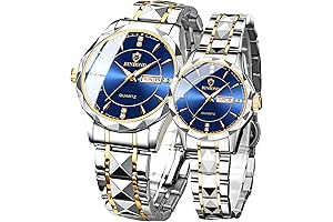 Relojes para Parejas Waterproof de Cuarzo, Regalo de San Valentín para Él y Ella