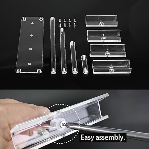 Miniatura 4 de Mooca Soporte de marco de lentes de acrílico de 4 niveles estante de lentes de sol soporte de lentes de sol de acrílico soporte de gafas de sol 3
