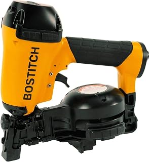 BOSTITCH RN46-1 Coil Roofing Nailer - Lightweight Aluminum, Fast Side-Load Reload, 3/4-1-3/4" Nails for Roofing & Siding Pros