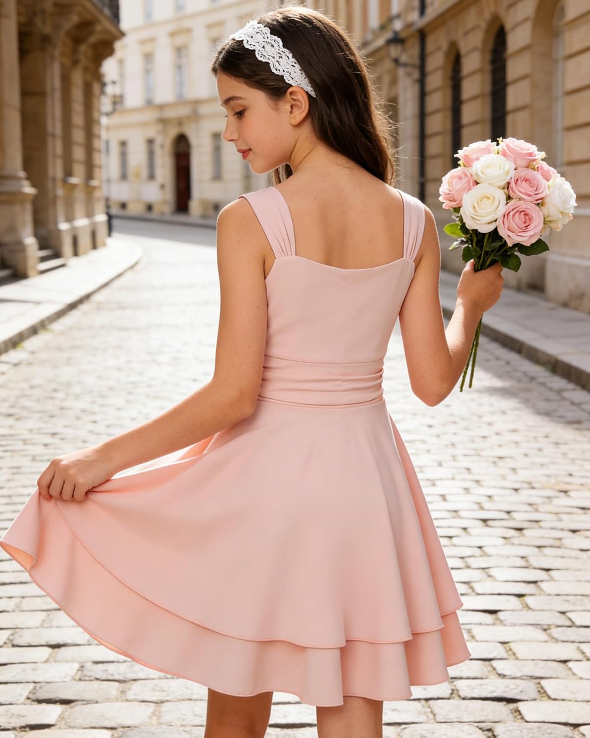 Tween Girls Sleeveless Summer Dress Kid Casual Beach Mini Loose Athletic Dresses 7-14 Years