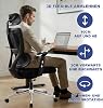 MELOKEA ReliefBack Ergonomic Office Chair 150 kg 3D Armrests Comfortable Desk Chair with Dynamic Lumbar Support Spring Seat Padding 3-Level Locking Large People EN1335