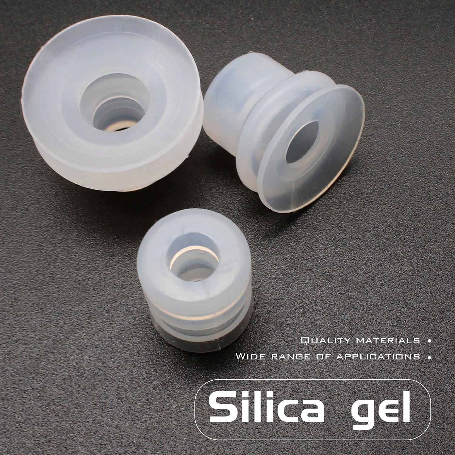 6 Ventose In Gomma Siliconica - HSP-25-2/20-2/15-2, Per Automazione, Macchinari, Presa Vacuume - Bianche E Trasparenti - Foto 10