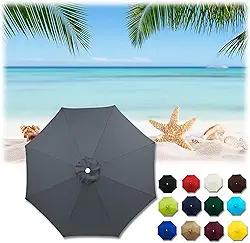 Capas de guarda-sol de jardim, tecido de substituição de 6,5/8,8/3 m, 3 m, capa de dossel para guarda-sol ao ar livre para cantilever de guarda-chuva de jardim, guarda-sol à prova d'água