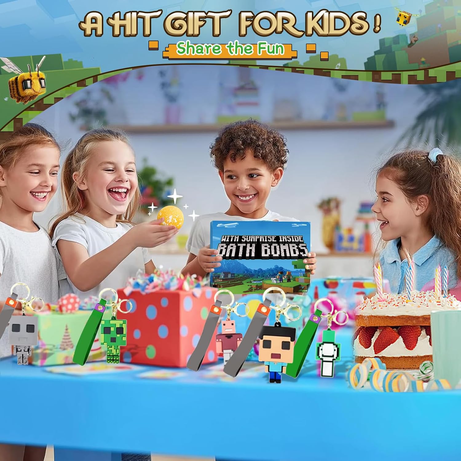 Bath Bombs for Kids: Build My Own World Dig a Bath Bombs with Toys Inside, Organic Bath Bomb Rich in Natural Essential Oils, Kids Bath Bomb Gift Set for Dry Skin Moisturize, Easter Basket Stuffers
