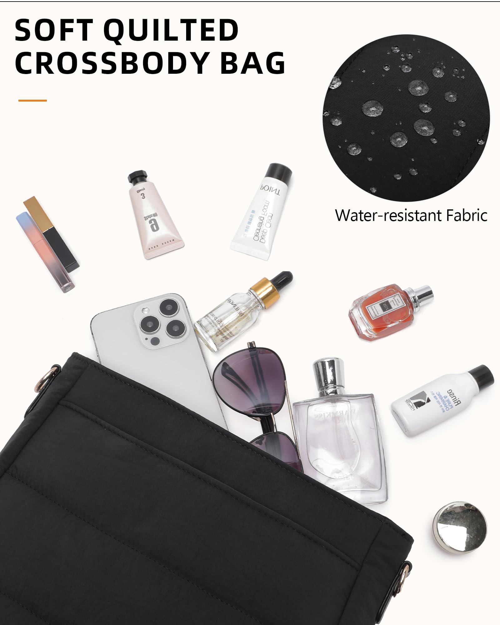 Bolsos para mujer, 2 unidades, acolchados, cruzados, estilo hobo, bolso de mano de moda con monedero, 2 correas ajustables