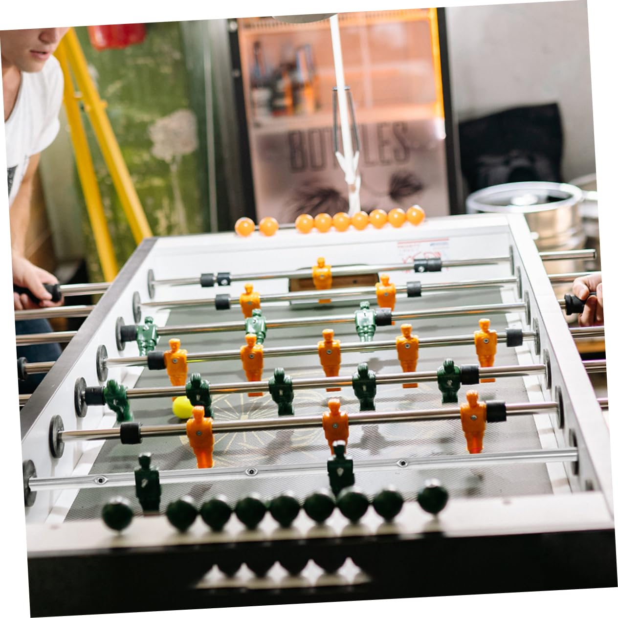 INOOMP Ricambio per Calcio Balilla Barra di Ferro Resistente con Tappo Incluso per Tutti i Tipi di Tavoli da Calcio Balilla Sostituzione di Parti per Gioco in Casa e Feste Stile Casuale