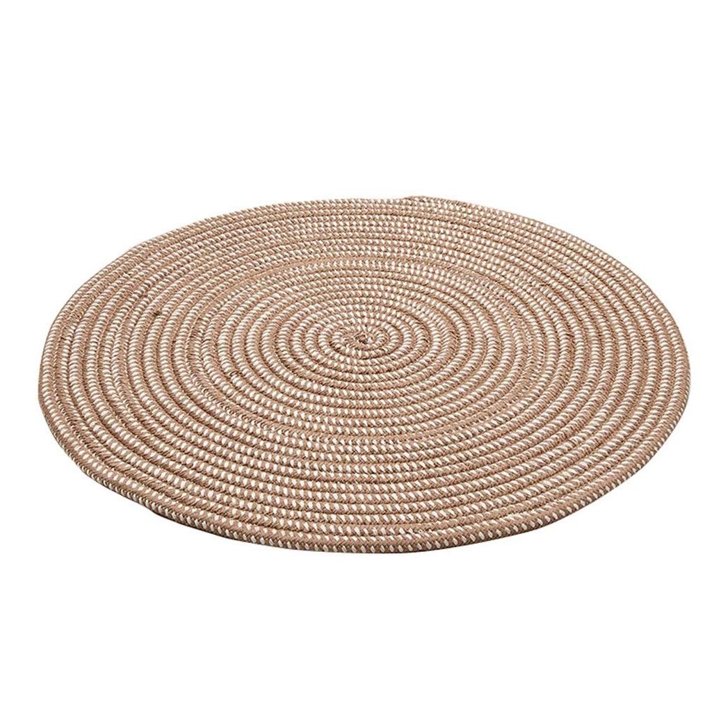 Matelas ordinateur en corde tricotée tapis rond de 120cm pour chaise de bureau