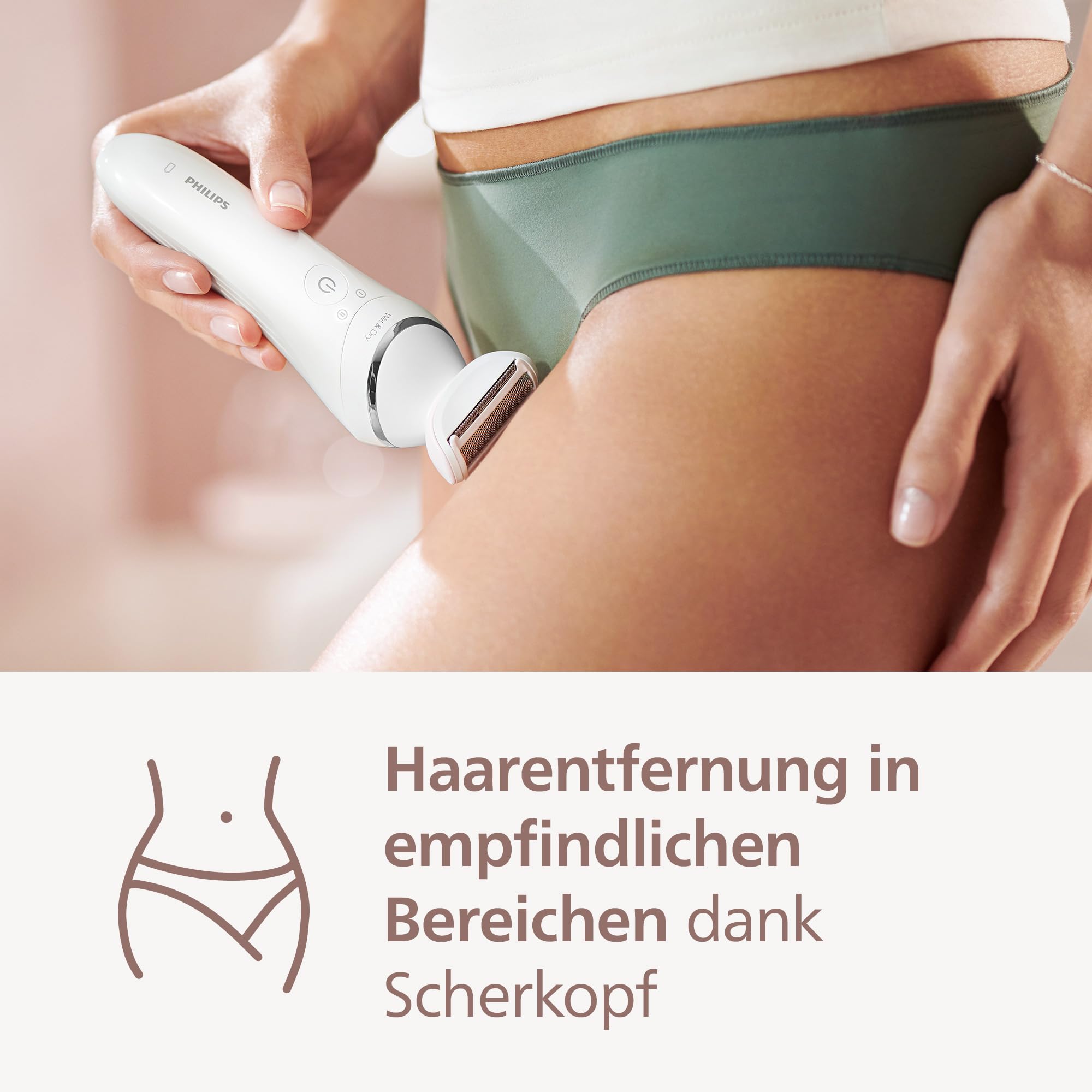 Philips Series 9000 Beauty Set BRE770/92 kabelloser Epilierer nass trocken 6 Zubehörteile