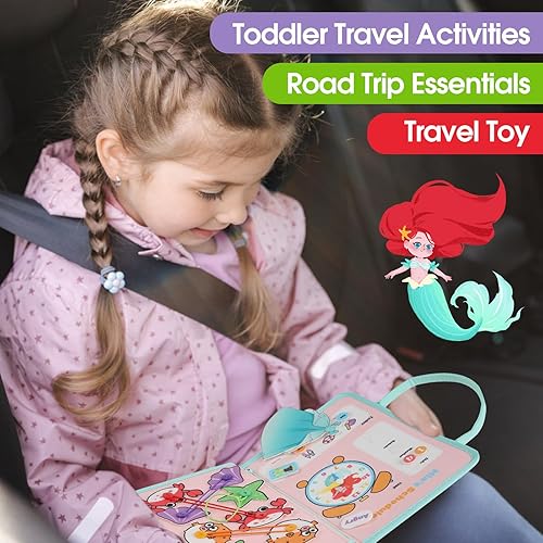 Miniatura 6 de Lovkiddo Tablero de actividades, juguetes Montessori para niños de 2 a 3 años, juguetes educativos y de aprendizaje preescolar para niños de 1 a 3