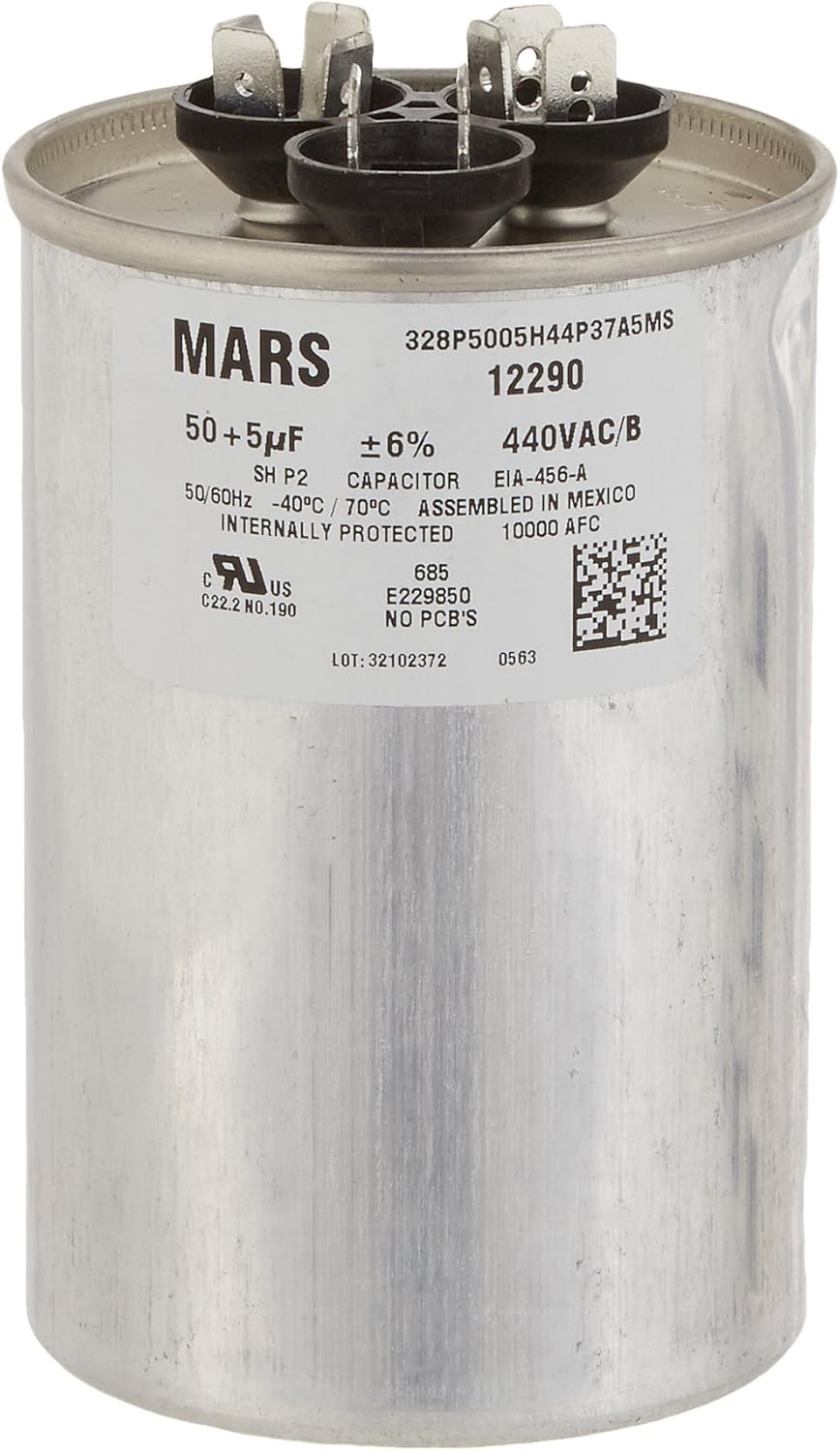 MARS Motors & Armatures 12290 50 + 5 uF MFD x 440 VAC Genteq Replacement Dual